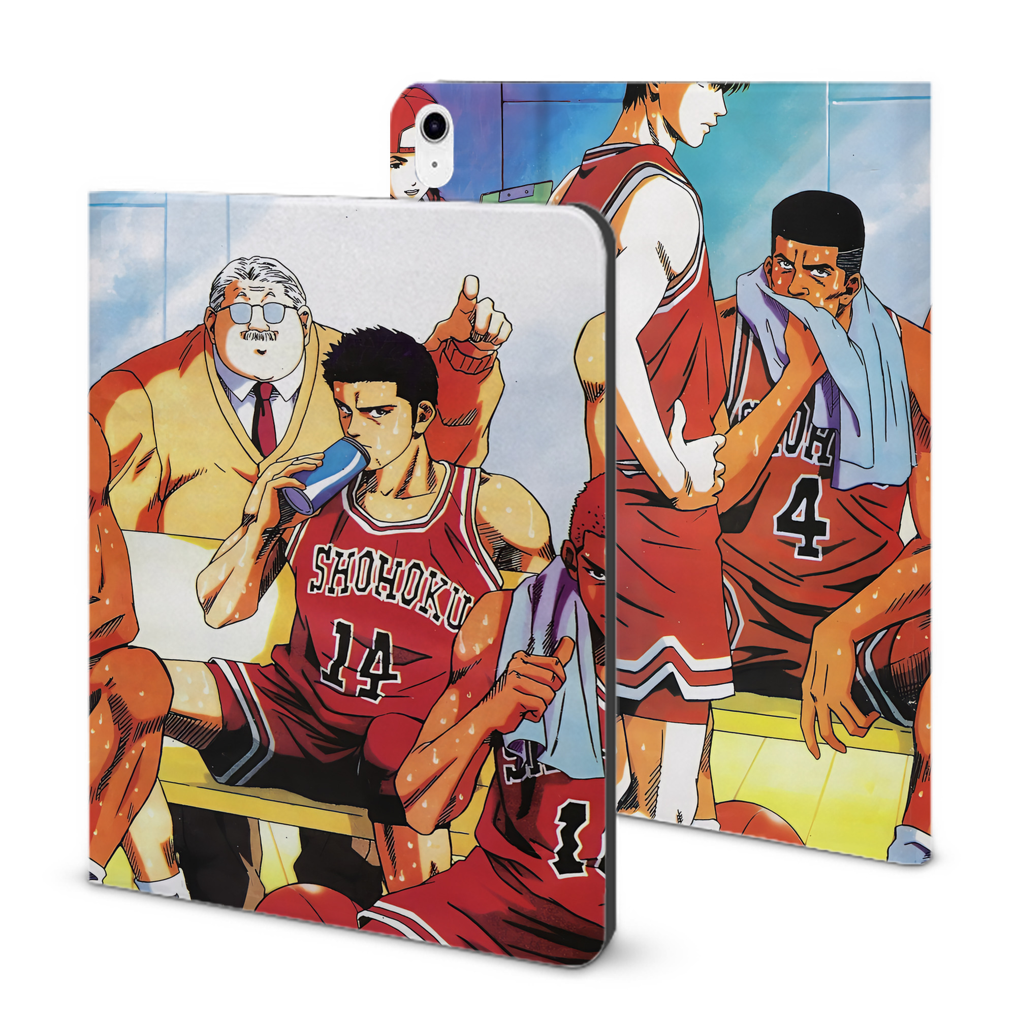 （画像用） SLAM DUNK／スラムダンク IPad ケース ブック型 PUレザー TPU 耐衝撃 軽量 薄型 ペン収納なし 全面保護 IPad 各モデル対応